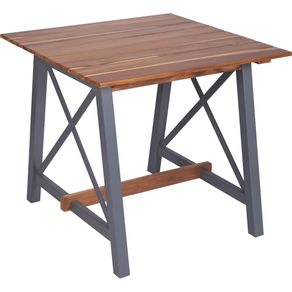 Mesa Tramontina Mistral Cuadrada de Teca y Madera Tauari con acabado Barnizado de 80 cm