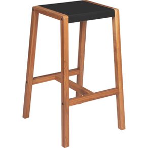 Taburete Tramontina Verona de Madera de Teca con Acabado de Barniz Incoloro