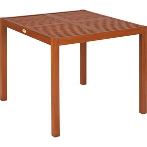 Mesa Cuadrada 4 Plazas de Madera Jatobá Natural - Tramontina Fitt