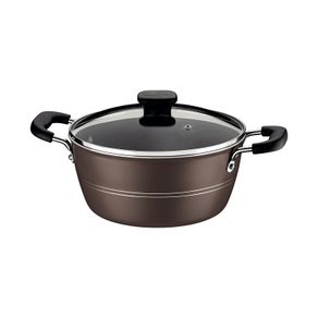 Cacerola Tramontina Sicília en Aluminio con Revestimiento Interno y Externo en Antiadherente Starflon Excellent Avellana 24 cm 4,3 L