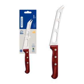 Cuchillo para Queso Tramontina Polywood con Lámina de Acero Inoxidable y Mango de Madera Tratada Rojo 6