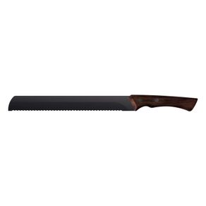 Cuchillo Dentado Tramontina Churrasco Black con Lámina de Acero Inoxidable Oscurecido y Mango de Madera 10