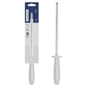 Chaira Tramontina Premium con Alma de Acero al Carbono Revestida de Cromo Duro y Mango de Polipropileno Blanco 8