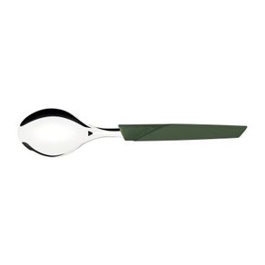 Cuchara de Mesa Tramontina LYF con Lámina de Acero Inoxidable y Mango de Polipropileno PCR Verde Naturaleza