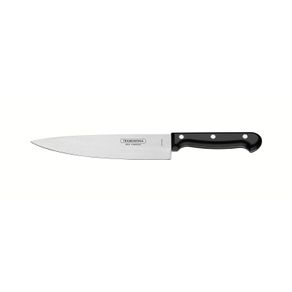 Cuchillo Chef Tramontina Ultracorte con lámina de acero inoxidable y mango de polipropileno negro, 7