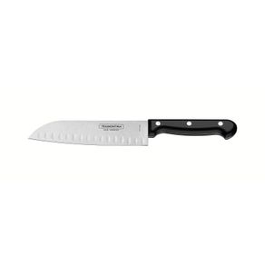 Cuchillo Santoku Tramontina Ultracorte con lámina de acero inoxidable y mango de polipropileno negro 7