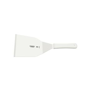 Espátula para Hamburguesas Tramontina Profesional con Lámina en Acero Inoxidable y Mango de Polipropileno Blanco 7x4,1/4