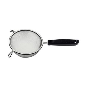 Colador Tramontina Utilità en Acero Inoxidable con Mango de Polipropileno Negro 17 cm