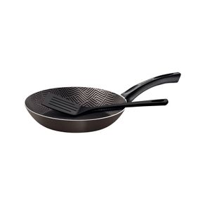 Sartén Tramontina Paris en Aluminio con Revestimiento Interno y Externo con Antiadherente Starflon Max Plomo con Espátula de Nylon 20 cm 0,8 L