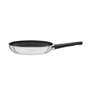 Sartén Grano Baquelite de acero inoxidable con cuerpo triple y revestimiento interno antiadherente con mango de baquelita de 26 cm y 2,2l Tramontina