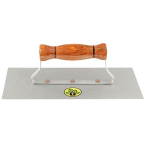 Llana Metálica de Base Lisa Tramontina sin Dientes con Mango de Madera