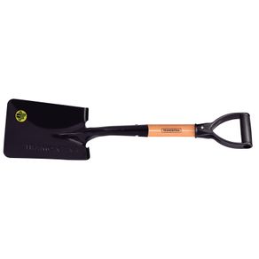 Pala cuadrada pequeña, mango de madera 45 cm