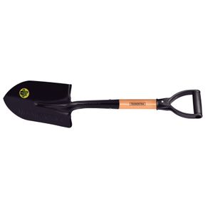 Pala redonda pequeña, mango de madera 45 cm