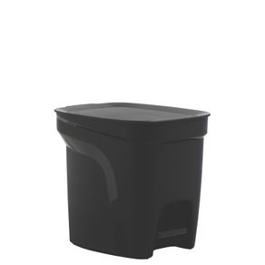 Basurero Tramontina Compact Pedal en Polipropileno Negro con Asta en Acero Galvanizado 7 L