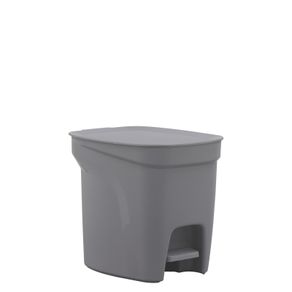 Basurero Tramontina Compact Pedal en Polipropileno Gris con Asta en Acero Galvanizado 7 L