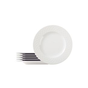 Kit Plato Raso Tramontina Ingrid en Porcelana Decorada 27 cm 06 Piezas