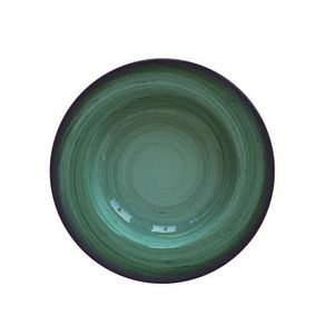 Plato Postre Tramontina Rústico Verde en Porcelana Decorada 23 cm