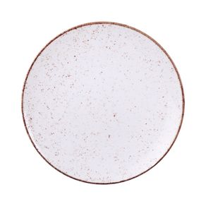 Plato Raso Tramontina Rústico Marrón en Porcelana Decorada 28 cm