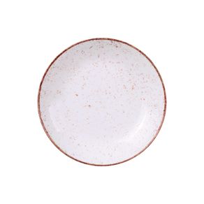 Plato Hondo Tramontina Rústico Marrón en Porcelana Decorada 22 cm