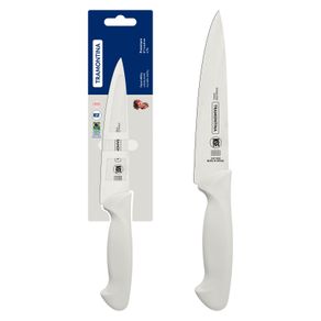 Cuchillo Utility Tramontina Premium con Lámina de Acero Inoxidable y Mango de Polipropileno Blanco 6