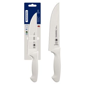 Cuchillo de Cocina Tramontina Premium con Lámina de Acero Inoxidable y Mango de Polipropileno Blanco 7