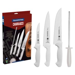 Juego de Cuchillos para Asado Tramontina de Acero Inoxidable con Mango de Polipropileno 4 Piezas