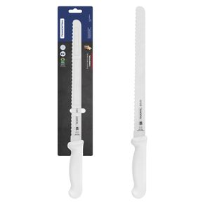 Cuchillo para Fiambres Tramontina Profesional con Lámina de Acero Inoxidable y Mango de Polipropileno Blanco 12