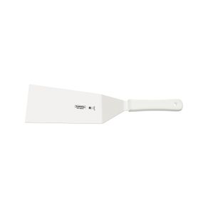 Espátula para Hamburguesas Tramontina Profesional con Lámina en Acero Inoxidable y Mango de Polipropileno Blanco 8x3