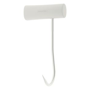 Gancho Izquierdo Tramontina Profesional Master en Acero Inoxidable con Mango de Polipropileno Blanco