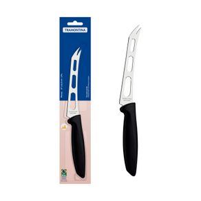 Cuchillo para Queso Tramontina Plenus con Lámina en Acero Inoxidable y Mango de Polipropileno Negro 6