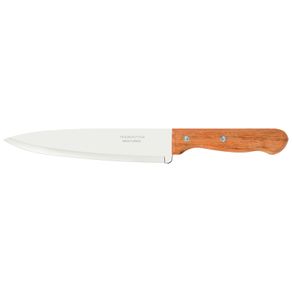 Cuchillo Chef Tramontina Dynamic con Lámina de Acero Inoxidable y Mango de Madera Natural 8