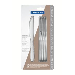 Juego cuchillos para asado acero inoxidable 12 pç.