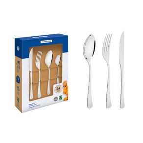 Juego de cubiertos Havana con cuchillos para asado de acero inoxidable 24 piezas Tramontina