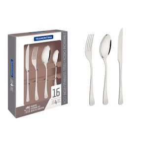 Juego de cubiertos Havana con cuchillos para asado de acero inoxidable 16 piezas Tramontina