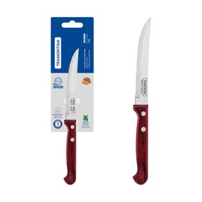 Cuchillo para Asado y Frutas Tramontina Polywood con Lámina de Acero Inoxidable y Mango de Madera Tratada Rojo 5