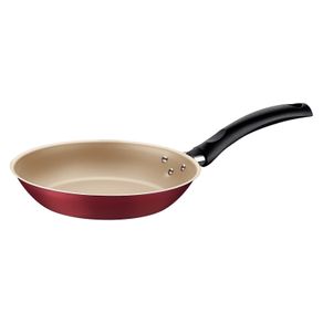 Sartén Tramontina Turim en aluminio con revestimiento interno y externo con antiadherente Starflon Max roja 26 cm y 1,8 L