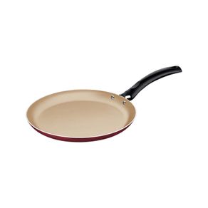 Panquequera Tramontina Turim en aluminio con revestimiento interno y externo con antiadherente Starflon Max roja 22 cm y 0,6 L