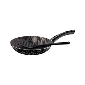 Sartén Tramontina Paris en Aluminio con Revestimiento Interno con Antiadherente Starflon Max y Externo Siliconado Negro con Espátula de 20 cm 0,8 L