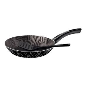 Sartén Tramontina Paris en Aluminio con Revestimiento Interno con Antiadherente Starflon Max y Externo Siliconado Negro con Espátula de 26 cm 1,8 L