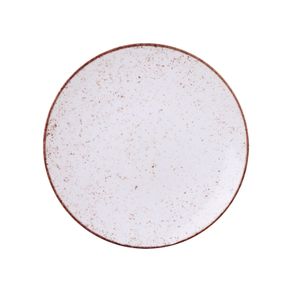 Plato Raso Tramontina Rústico Marrón en Porcelana Decorada 25 cm
