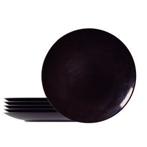 Kit Plato Raso Tramontina Ametista en Porcelana Decorada 28 cm 06 Piezas