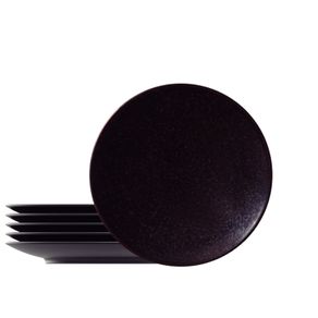 Kit Plato Postre Tramontina Ametista en Porcelana Decorada 21 cm 06 Piezas