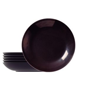 Kit Plato Hondo Tramontina Ametista en Porcelana Decorada 22 cm 06 Piezas