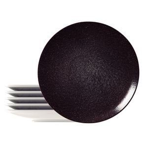 Kit Plato Raso Tramontina Lunar en Porcelana Decorada 28 cm 06 Piezas