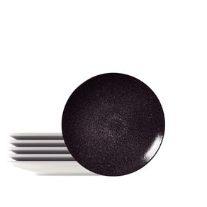 Kit Plato Postre Tramontina Lunar en Porcelana Decorada 21 cm 06 Piezas