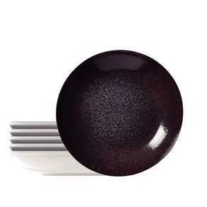 Kit Plato Hondo Tramontina Lunar en Porcelana Decorada 22 cm 06 Piezas