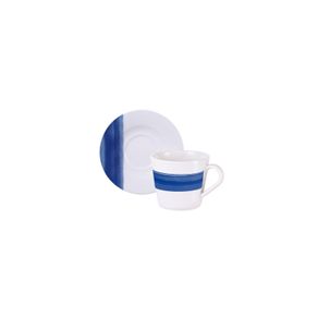 Juego Taza y Platillo de Té Tramontina Soho en Porcelana Decorada 185 ml 2 Piezas