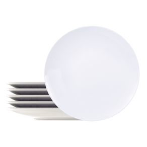 Kit Plato Raso Tramontina Leonora en Porcelana 25 cm 06 Piezas