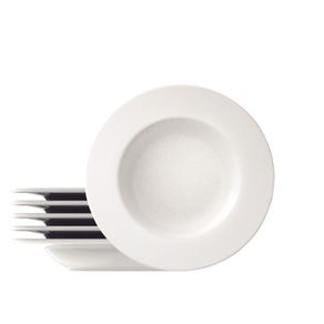 Kit Plato Hondo Tramontina Quartzo en Porcelana Decorada 23 cm 06 Piezas