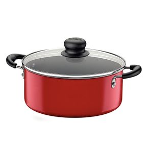 Cacerola Tramontina en Aluminio con Revestimiento Interno con Antiadherente Starflon Max y Externo de Poliéster Rojo 22 cm 3,5 L